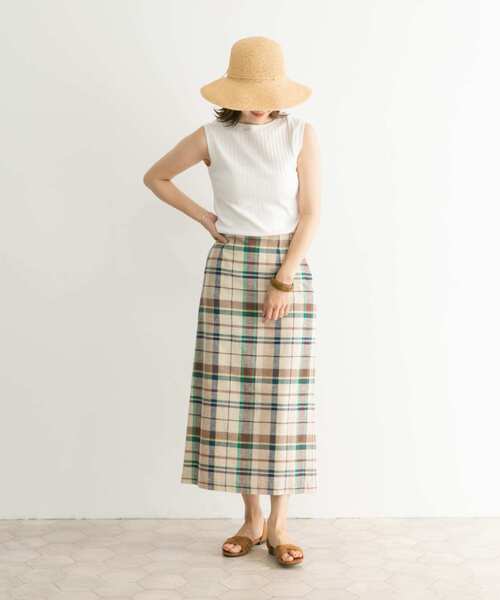 URBAN RESEARCH DOORS（アーバンリサーチドアーズ）の「針抜きノースリーブカットソー（Tシャツ/カットソー・レディース・オフホワイト/ホワイト系その他/ブラック/イエロー系その他・MEDIUM）」の16枚目の写真