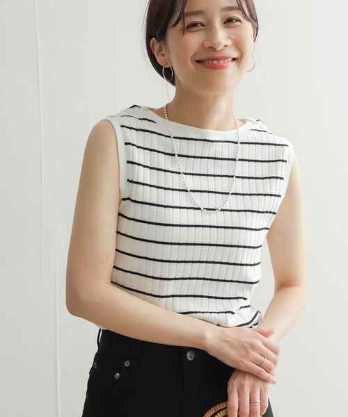 URBAN RESEARCH DOORS（アーバンリサーチドアーズ）の「針抜きノースリーブカットソー（Tシャツ/カットソー・レディース・オフホワイト/ホワイト系その他/ブラック/イエロー系その他・MEDIUM）」の17枚目の写真