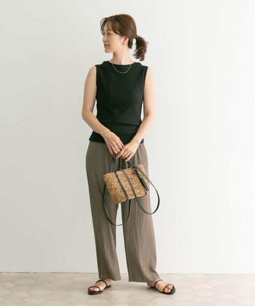 URBAN RESEARCH DOORS（アーバンリサーチドアーズ）の「針抜きノースリーブカットソー（Tシャツ/カットソー・レディース・オフホワイト/ホワイト系その他/ブラック/イエロー系その他・MEDIUM）」の13枚目の写真