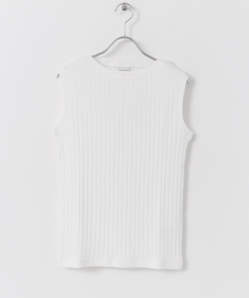 URBAN RESEARCH DOORS（アーバンリサーチドアーズ）の「針抜きノースリーブカットソー（Tシャツ/カットソー・レディース・オフホワイト/ホワイト系その他/ブラック/イエロー系その他・MEDIUM）」の20枚目の写真