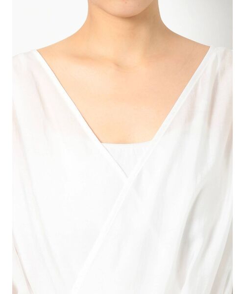 MURUA(ムルーア)の「シアーカシュクールシャツ(シャツ/ブラウス・レディース・ホワイト/ダークグレー/ライトグレー・FREE)」の11枚目の写真