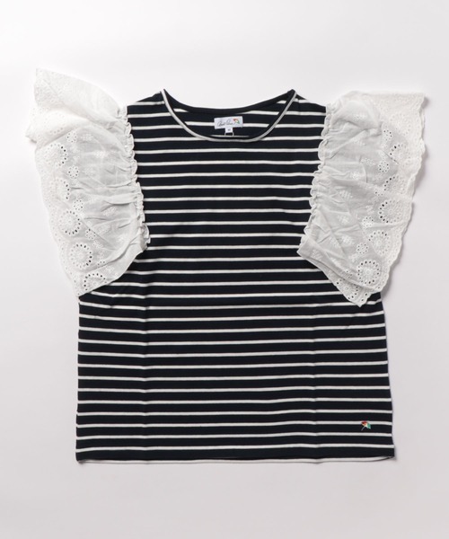 Arnold Palmer(アーノルドパーマー)の「袖レース フレンチスリーブ ボーダー Tシャツ(Tシャツ/カットソー・レディース・グレー系/ネイビー系/ベージュ系・L/S/M)」の21枚目の写真