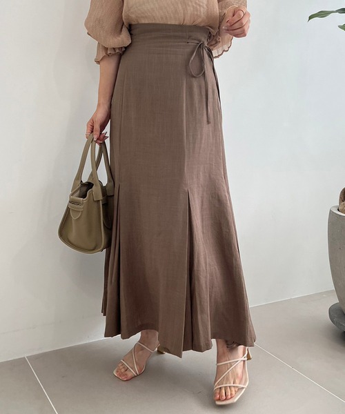 one after another NICE CLAUP（ワンアフターアナザーナイスクラップ）の「【S/Mサイズ】サイドリボンマーメイドスカート（スカート・レディース・ブラック/ピンク/モカ/ドット・SMALL/MEDIUM）」の18枚目の写真