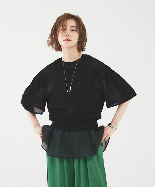 シアーニットプルオーバー