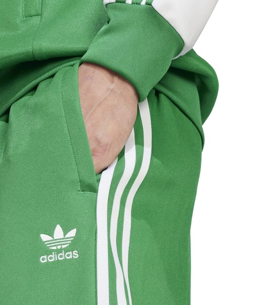 美品　adidasトラックパンツ緑　ワイドパンツ　CL+WIDE TP L レディース サテン ワイドレッグ トラックパンツ カレッジ