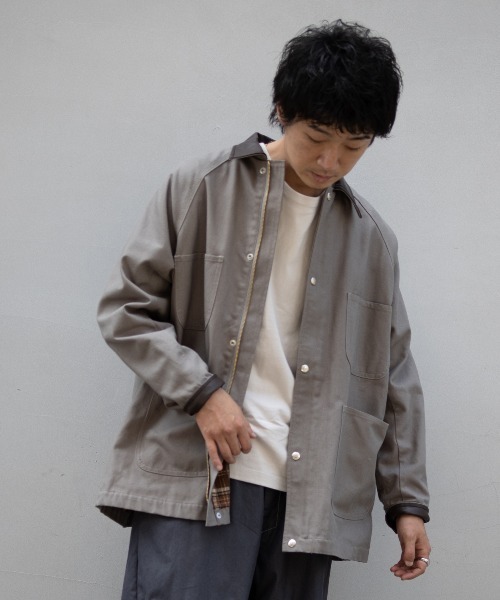 UNIVERSAL OVERALL(ユニバーサルオーバーオール)の「オックス カバーオール / ワンサイズ / ジャケット / ユニセックス / OX COVERALL(カバーオール・レディース・ネイビー/グレー/オリーブ/アイボリー・F)」の12枚目の写真