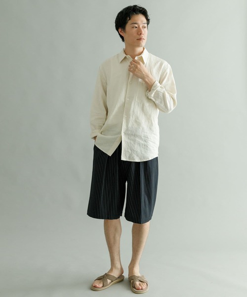 URBAN RESEARCH（アーバンリサーチ）の「URBAN RESEARCH iD　ウーリータックワイドショーツ（その他パンツ・メンズ・ブラック/チャコールグレー/ネイビー・MEDIUM/LARGE）」の7枚目の写真