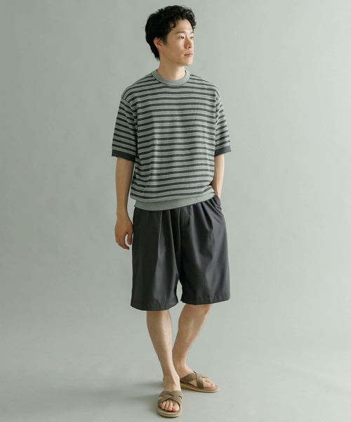 URBAN RESEARCH（アーバンリサーチ）の「URBAN RESEARCH iD　ウーリータックワイドショーツ（その他パンツ・メンズ・ブラック/チャコールグレー/ネイビー・MEDIUM/LARGE）」の12枚目の写真