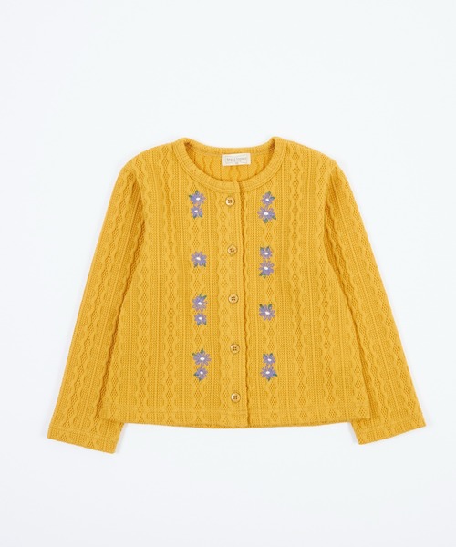 trois lapins kp（トロワラパンケーピー）の「ケーブルジャガードカーディガン(110~160cm)（カーディガン/ボレロ・キッズ・マスタード/チャコールグレー・160cm/130cm/140cm/120cm/150cm/110cm）」の11枚目の写真