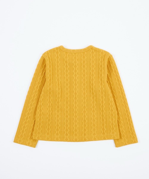 trois lapins kp（トロワラパンケーピー）の「ケーブルジャガードカーディガン(110~160cm)（カーディガン/ボレロ・キッズ・マスタード/チャコールグレー・160cm/130cm/140cm/120cm/150cm/110cm）」の15枚目の写真
