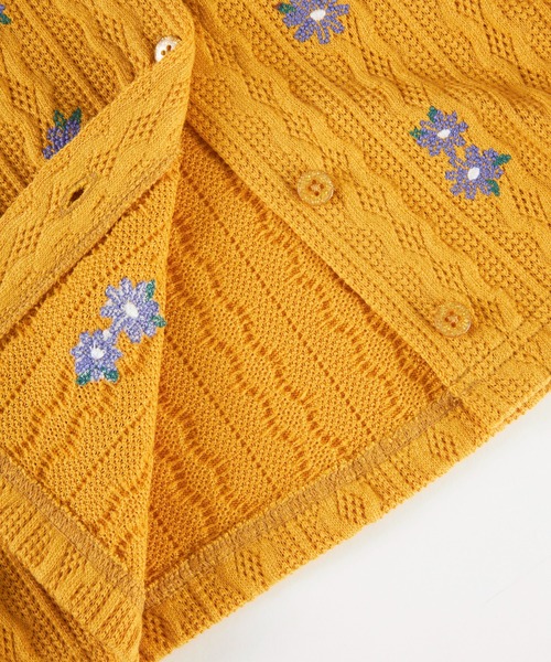 trois lapins kp（トロワラパンケーピー）の「ケーブルジャガードカーディガン(110~160cm)（カーディガン/ボレロ・キッズ・マスタード/チャコールグレー・160cm/130cm/140cm/120cm/150cm/110cm）」の14枚目の写真