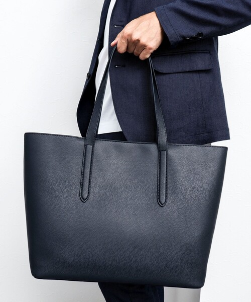 SONNE(ゾンネ)の「【SONNE/ゾンネ】SOMF003 TOTE BAG(トートバッグ・メンズ・ホワイト/ネイビー/オレンジ/ブラック・FREE)」の3枚目の写真