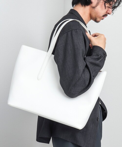SONNE(ゾンネ)の「【SONNE/ゾンネ】SOMF003 TOTE BAG(トートバッグ・メンズ・ホワイト/ネイビー/オレンジ/ブラック・FREE)」の1枚目の写真
