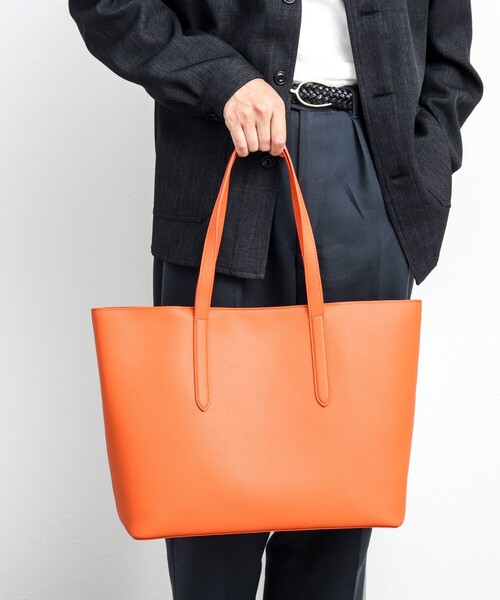 SONNE(ゾンネ)の「【SONNE/ゾンネ】SOMF003 TOTE BAG(トートバッグ・メンズ・ホワイト/ネイビー/オレンジ/ブラック・FREE)」の4枚目の写真