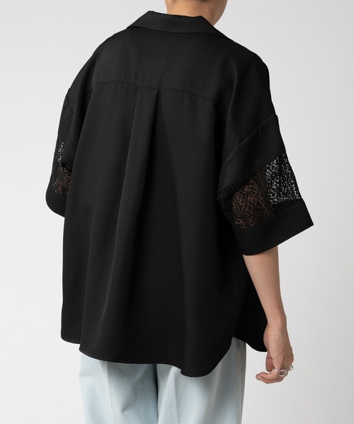 SELLE GLANT(セレグランテ)の「ARM LACE SWITCH SHIRT/アームレースキリカエシャツ(シャツ/ブラウス・メンズ・オフホワイト/ブラック・MEDIUM/LARGE)」の21枚目の写真