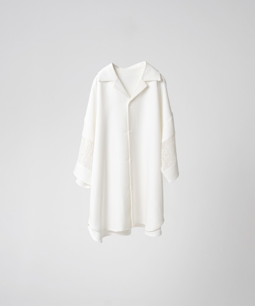 SELLE GLANT(セレグランテ)の「ARM LACE SWITCH SHIRT/アームレースキリカエシャツ(シャツ/ブラウス・メンズ・オフホワイト/ブラック・MEDIUM/LARGE)」の18枚目の写真
