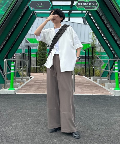 SELLE GLANT(セレグランテ)の「ARM LACE SWITCH SHIRT/アームレースキリカエシャツ(シャツ/ブラウス・メンズ・オフホワイト/ブラック・MEDIUM/LARGE)」の16枚目の写真
