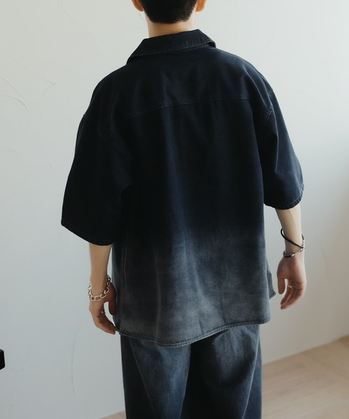 epnok(エプノック)の「グラデーションデニムシャツ(シャツ/ブラウス・メンズ・インディゴブルー/ブラック/ブルー系その他・SMALL/MEDIUM/LARGE)」の7枚目の写真