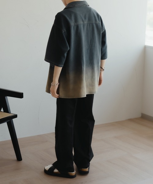 epnok(エプノック)の「グラデーションデニムシャツ(シャツ/ブラウス・メンズ・インディゴブルー/ブラック/ブルー系その他・SMALL/MEDIUM/LARGE)」の16枚目の写真