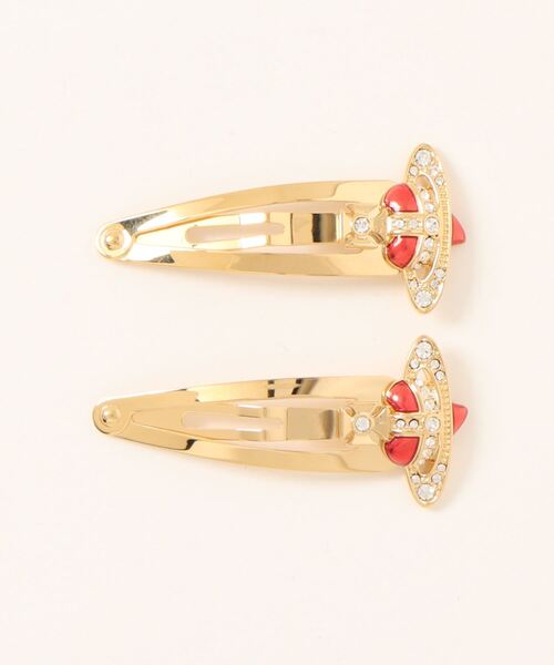 VivienneWestwood☆ NEW DIAMANTE HEART スナップクリップ セール 54%OFF】Vivienne Westwood ヘアクリップ NEW DIAMANTE