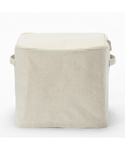 ポリエステル麻 ソフトボックス フタ式 L 約幅35×奥行35×高さ