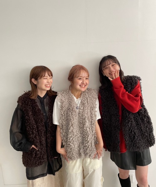 LOWRYS FARM(ローリーズファーム)の「ファーベスト 963699(その他アウター・レディース・ブラック/ブラウン/アイボリー・FREE)」の19枚目の写真