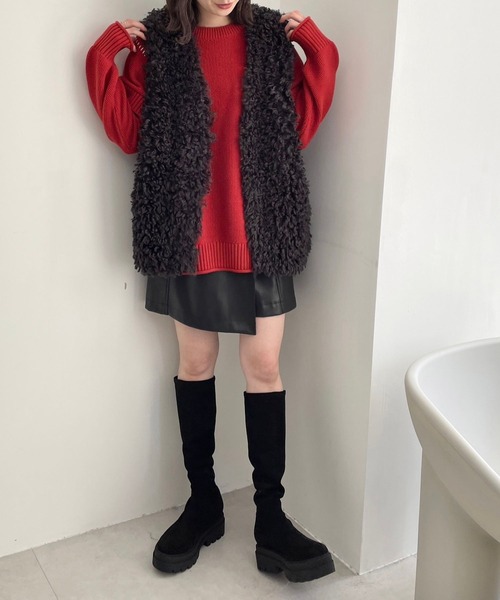 LOWRYS FARM(ローリーズファーム)の「ファーベスト 963699(その他アウター・レディース・ブラック/ブラウン/アイボリー・FREE)」の10枚目の写真