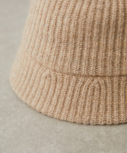 ear PAPILLONNER（イアパピヨネ）の「ニットバケットハット【SUM1 STYLE（スミ スタイル）】（ハット・レディース・ブラック/アイボリー・FREE）」の3枚目の写真