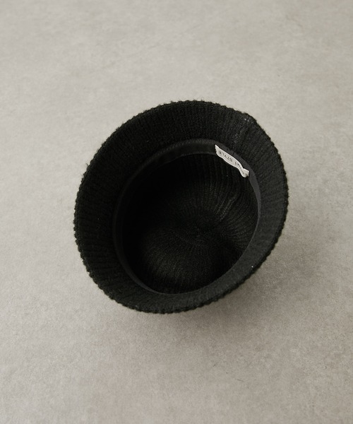ear PAPILLONNER（イアパピヨネ）の「ニットバケットハット【SUM1 STYLE（スミ スタイル）】（ハット・レディース・ブラック/アイボリー・FREE）」の5枚目の写真