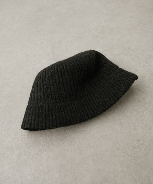 ear PAPILLONNER（イアパピヨネ）の「ニットバケットハット【SUM1 STYLE（スミ スタイル）】（ハット・レディース・ブラック/アイボリー・FREE）」の6枚目の写真