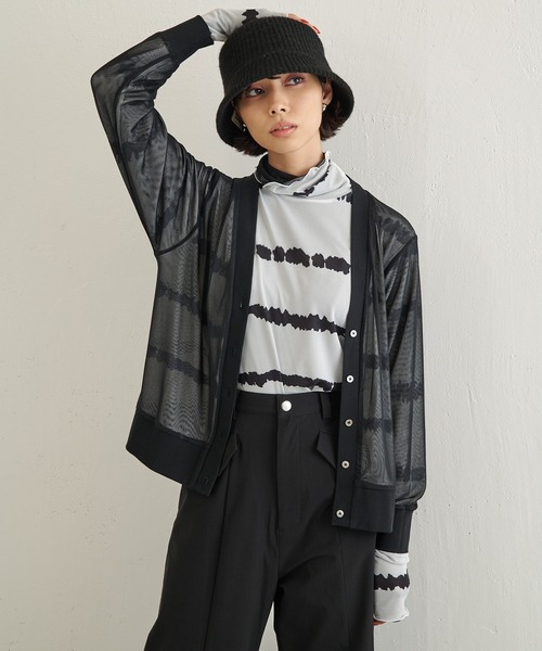 ear PAPILLONNER（イアパピヨネ）の「ニットバケットハット【SUM1 STYLE（スミ スタイル）】（ハット・レディース・ブラック/アイボリー・FREE）」の16枚目の写真