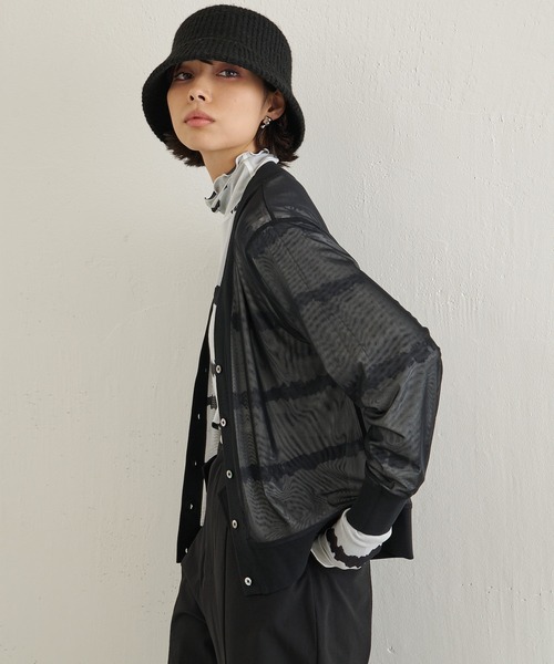 ear PAPILLONNER（イアパピヨネ）の「ニットバケットハット【SUM1 STYLE（スミ スタイル）】（ハット・レディース・ブラック/アイボリー・FREE）」の17枚目の写真