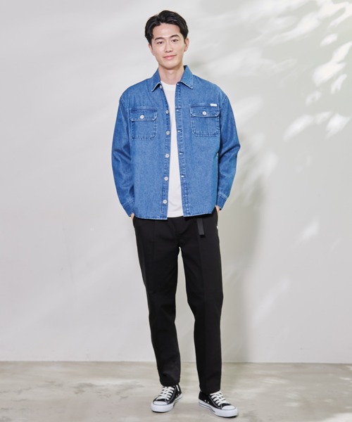 Arnold Palmer（アーノルドパーマー）の「ミドルオンス デニム シャツ ジャケット（シャツ/ブラウス・メンズ・ブルー/ライトブルー・LL/M/L）」の7枚目の写真