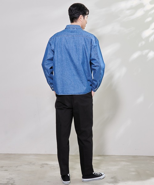 Arnold Palmer（アーノルドパーマー）の「ミドルオンス デニム シャツ ジャケット（シャツ/ブラウス・メンズ・ブルー/ライトブルー・LL/M/L）」の9枚目の写真