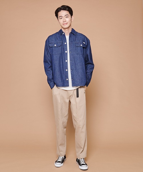 Arnold Palmer（アーノルドパーマー）の「ミドルオンス デニム シャツ ジャケット（シャツ/ブラウス・メンズ・ブルー/ライトブルー・LL/M/L）」の15枚目の写真