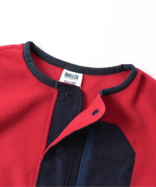 BREEZE（ブリーズ）の「ライトフリースカーディガン（カーディガン/ボレロ・キッズ・レッド/エメラルド/ブラック/キナリ・110/130/90/140/80/100/150/120）」の15枚目の写真