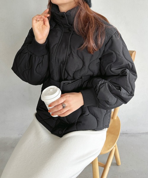 美品ウエストベルト付きブラックダウンコート 極美品】マックス