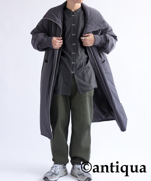 antiqua(アンティカ)の「チャイナ風ストライプシャツ(シャツ/ブラウス・メンズ・ブラック・FREE)」の11枚目の写真