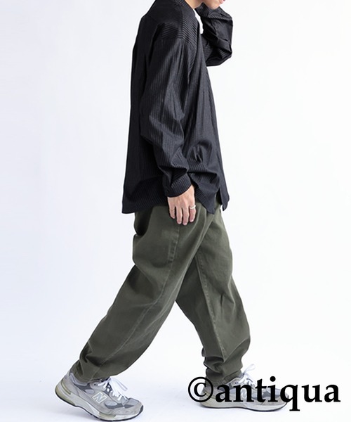 antiqua(アンティカ)の「チャイナ風ストライプシャツ(シャツ/ブラウス・メンズ・ブラック・FREE)」の9枚目の写真