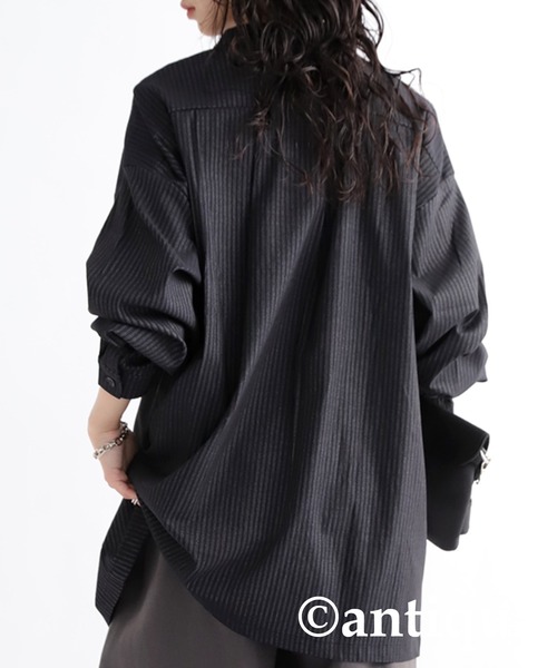 antiqua(アンティカ)の「チャイナ風ストライプシャツ(シャツ/ブラウス・メンズ・ブラック・FREE)」の19枚目の写真