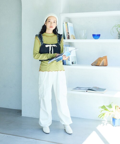 FREAK'S STORE（フリークスストア）の「ミリタリー カーゴパンツ（カーゴパンツ・レディース・オリーブ/ブラウン/ブラック/ピンク/オフホワイト・ﾌﾘ-）」の6枚目の写真