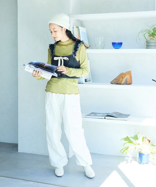 FREAK'S STORE（フリークスストア）の「ミリタリー カーゴパンツ（カーゴパンツ・レディース・オリーブ/ブラウン/ブラック/ピンク/オフホワイト・ﾌﾘ-）」の7枚目の写真