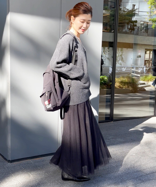 Spick & Span（スピックアンドスパン）の「≪追加3≫チュールスカート（スカート・レディース・ベージュ系その他/ブラック・36/38）」の4枚目の写真