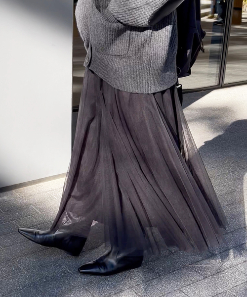 Spick & Span（スピックアンドスパン）の「≪追加3≫チュールスカート（スカート・レディース・ベージュ系その他/ブラック・36/38）」の10枚目の写真