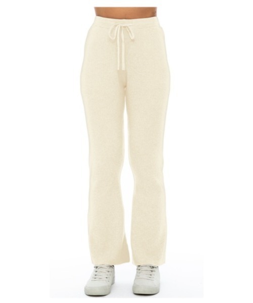 BILLABONG(ビラボン)の「BILLABONG レディース FLARE LONG PANTS ロングパンツ 【2023年秋冬モデル】/ビラボンリブニットボトムス(その他パンツ・レディース・ブラウン系その他/オフホワイト・LARGE/MEDIUM)」の1枚目の写真