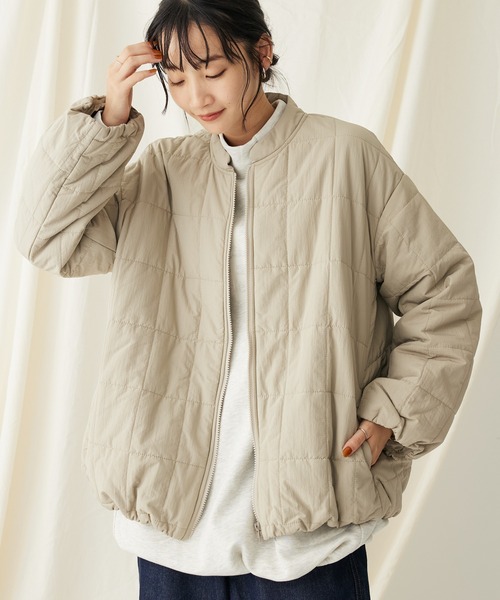 CRAFT STANDARD BOUTIQUE（クラフトスタンダードブティック）の「スクエアキルトブルゾン（ブルゾン・レディース・ブラック/ベージュ/マスタード・FREE）」の2枚目の写真