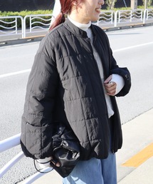 スクエアキルトブルゾン