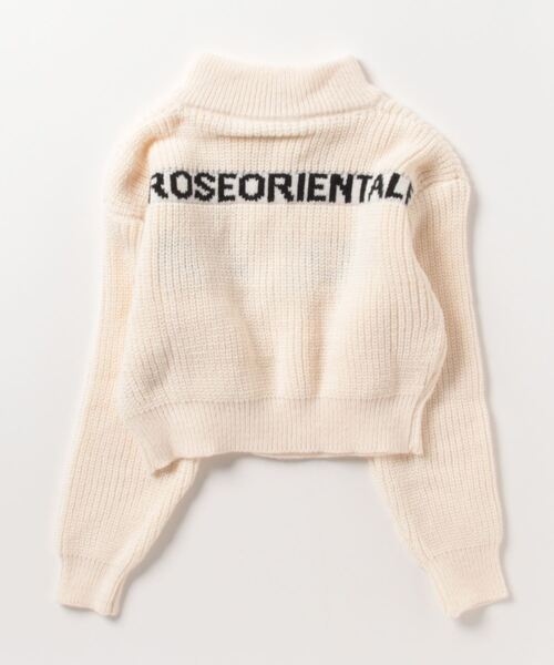 Mela（メラ）の「NUMBERING HALF ZIP KNIT（ニット/セーター・レディース・ホワイト/グリーン/グレー/ネイビー/ブラック/ブラウン・FREE）」の10枚目の写真