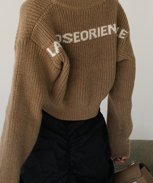 Mela（メラ）の「NUMBERING HALF ZIP KNIT（ニット/セーター・レディース・ホワイト/グリーン/グレー/ネイビー/ブラック/ブラウン・FREE）」の21枚目の写真
