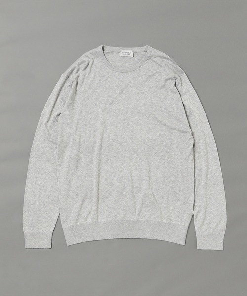 JOHN SMEDLEY（ジョンスメドレー）の「JOHN SMEDLEY / DAVID 30ゲージ コットン  クルーネックニット（ニット/セーター・メンズ・ブラック/ベージュ/ネイビー/シルバー/インディゴブルー/グレー系その他・MEDIUM/LARGE/SMALL）」の8枚目の写真